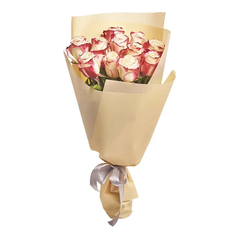 Букет из 11 кремовых роз премиум (60см)