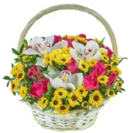Корзина с цветами Близкие люди